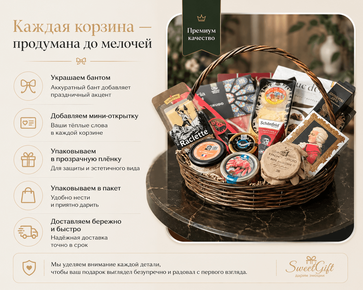 Фруктовая корзина 'Фрукты и сладости', фото 4